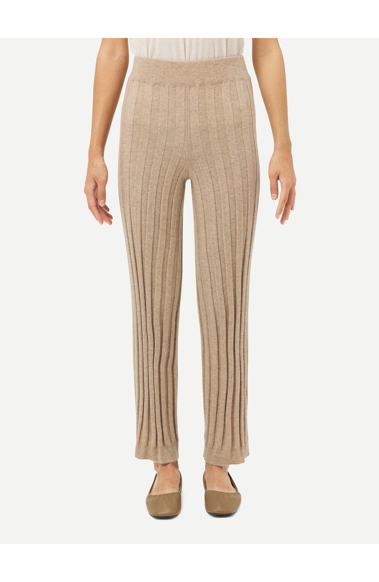 GOBI Mongolian Cashmere Textured Knit Cashmere Pants, Alternate, color, Warm Grey