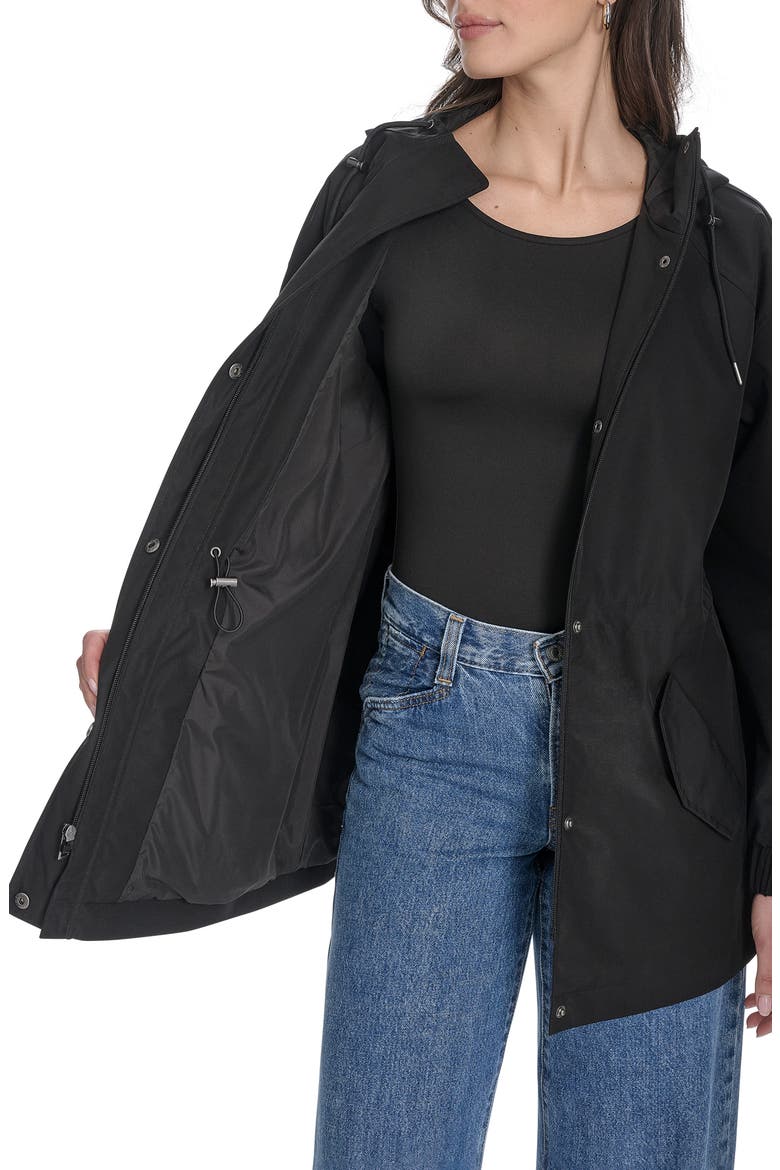 Hooded Water Resistant Jacket, Alternate, color, BLACK