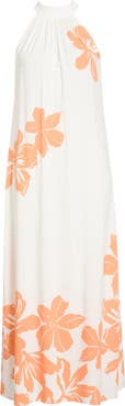 Vince Camuto Mock Neck Trapeze Maxi Dress
