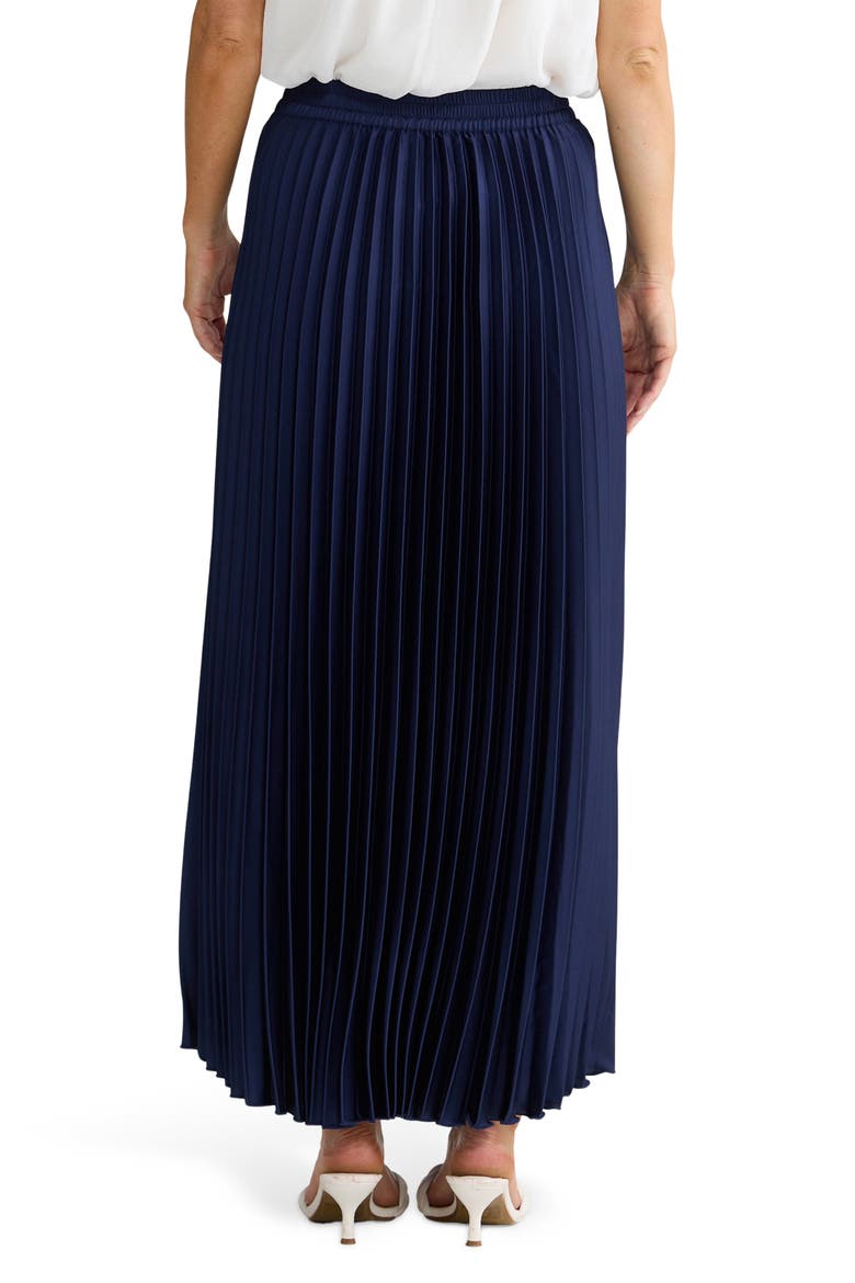 Alias Pleated Maxi Skirt, Alternate, color, NAVY