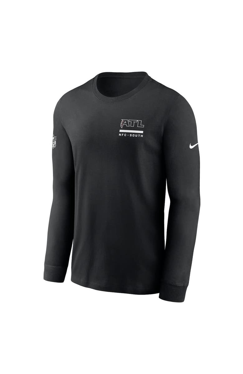 Nike Men's Nike Black Atlanta Falcons Sideline Performance Long Sleeve T-Shirt, Alternate, color, Black