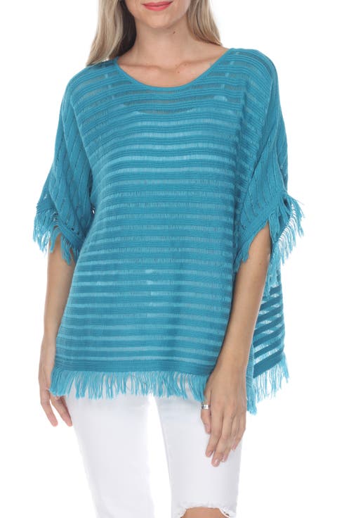 Fringe Short Sleeve Sweater