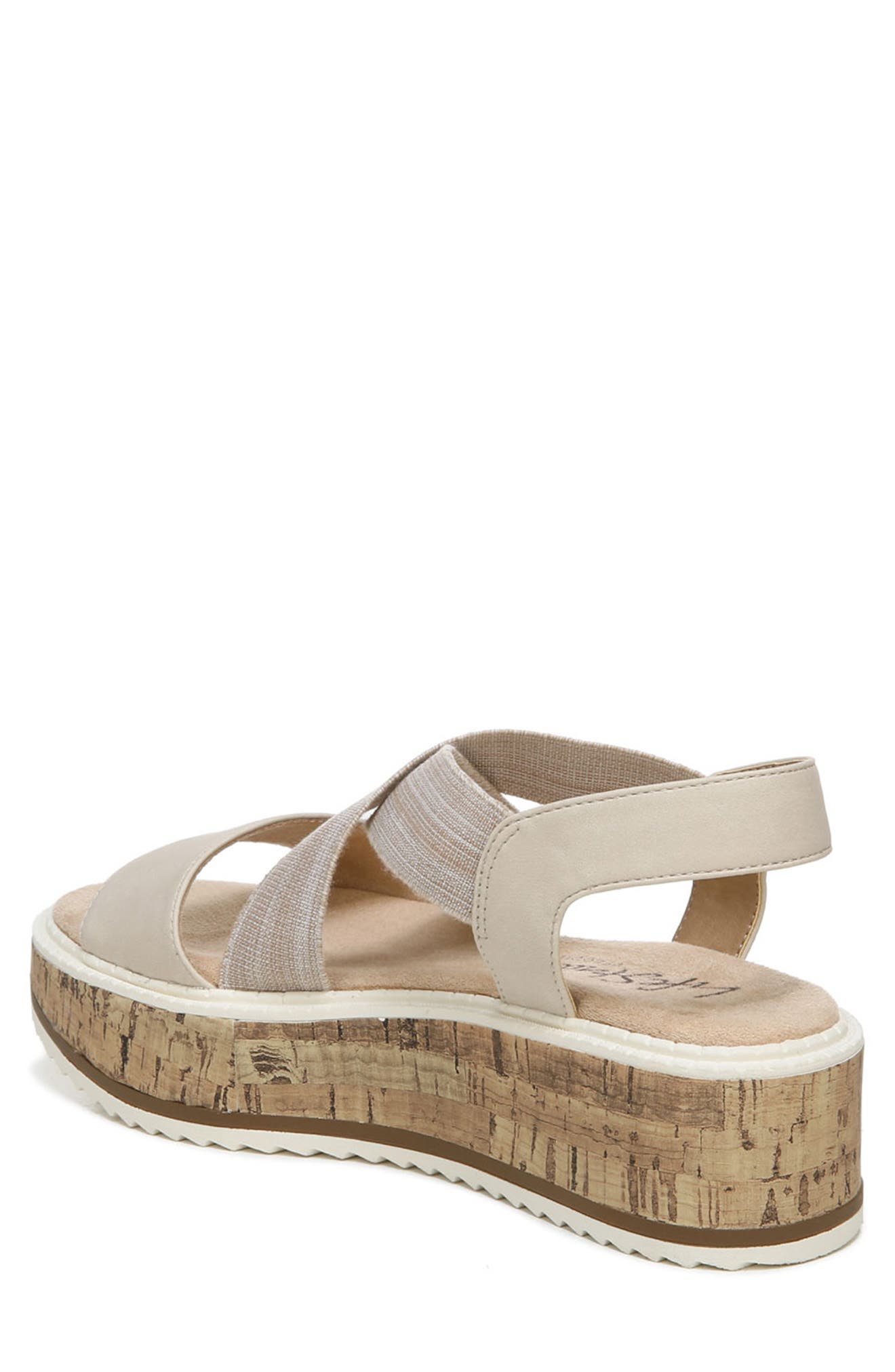Clementine Platform Sport Sandal, Alternate, color, ALMOND MILK FABRIC