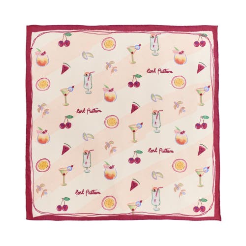 Lost Pattern Nyc "happy Hour" Silk Bandana In Neutral