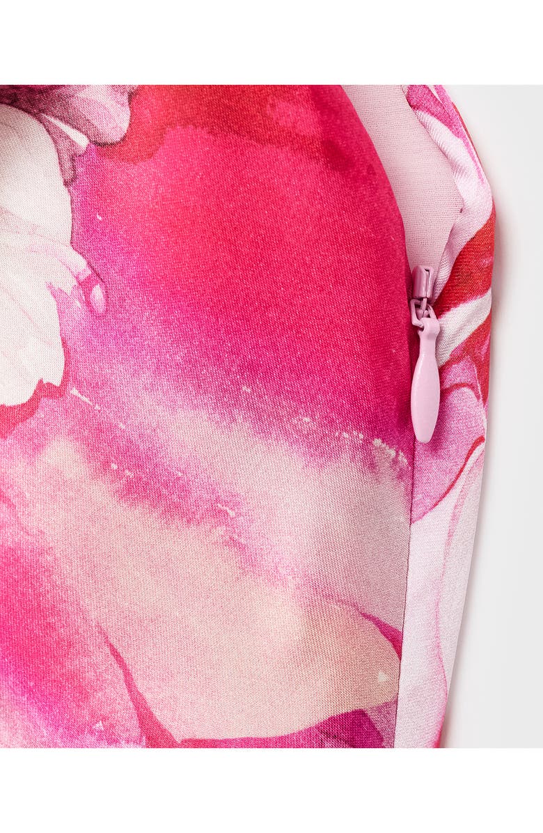 MANGO Floral Print One-Shoulder Dress, Alternate, color, Light/ Pastel Purple