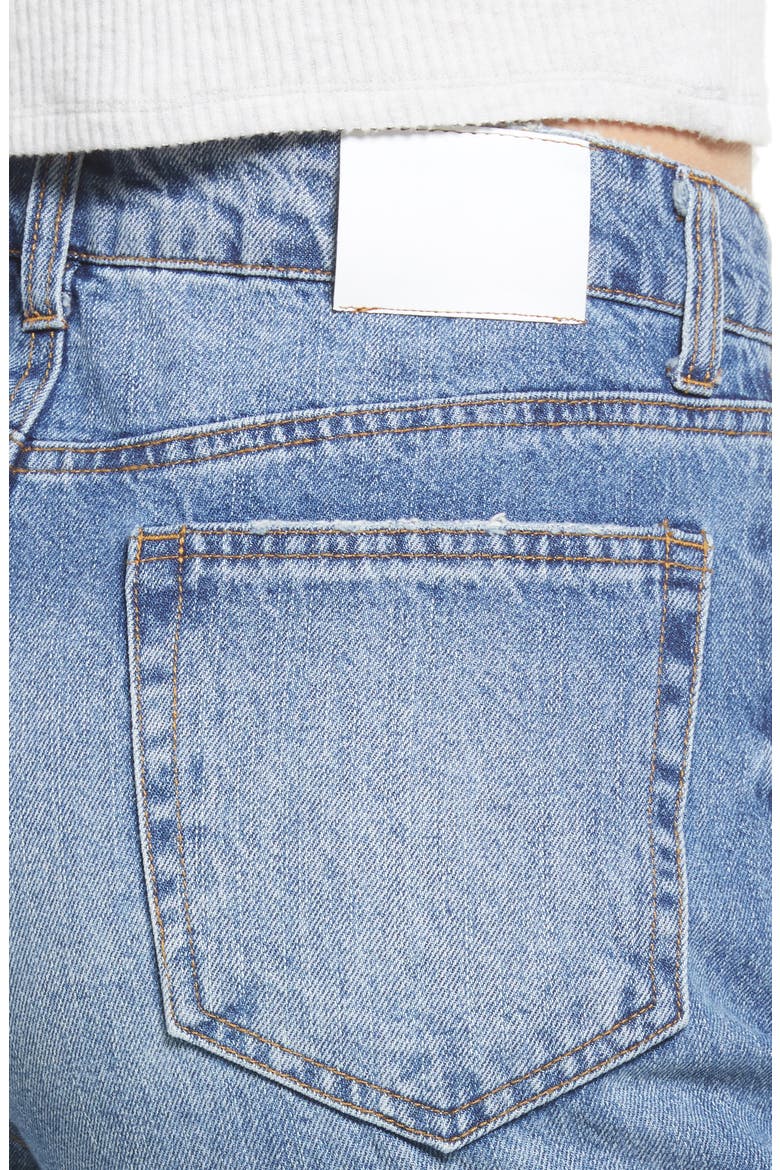 Destroyed High Waist Nonstretch Wide Leg Jeans, Alternate, color, CARLA