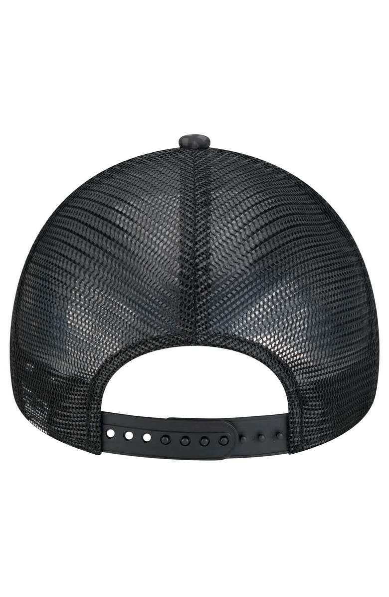 New Era Men's New Era Black Chicago Bulls Midnight Ink Tonal A-Frame Trucker 9FORTY Adjustable Hat, Alternate, color, Black