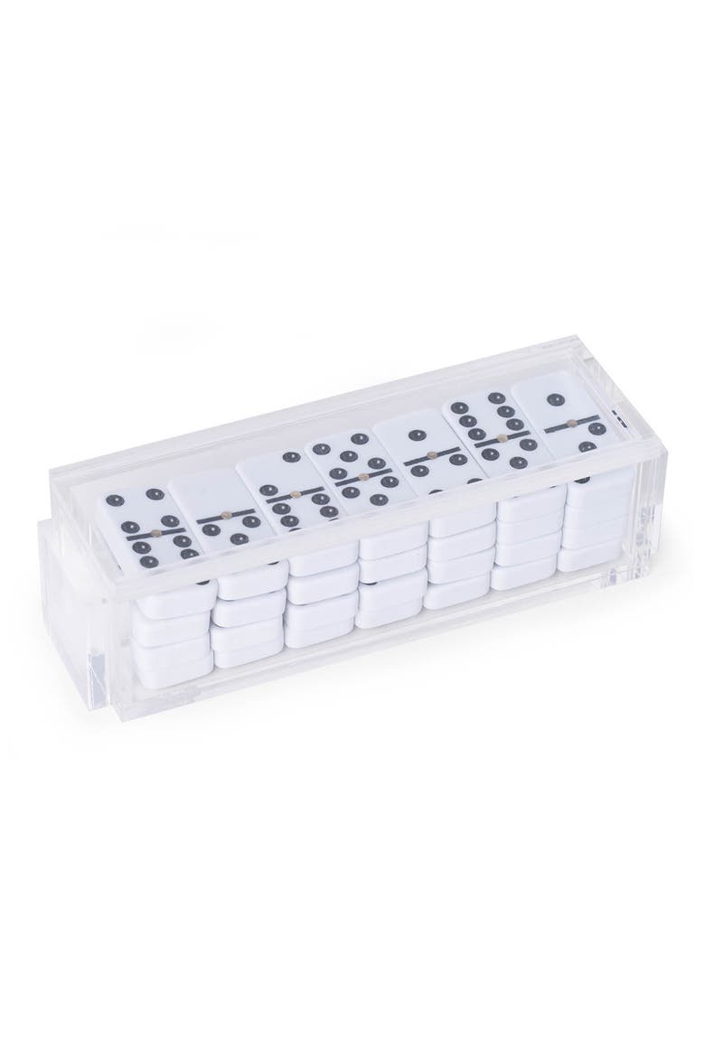 Acrylic Domino Set, Main, color, WHITE