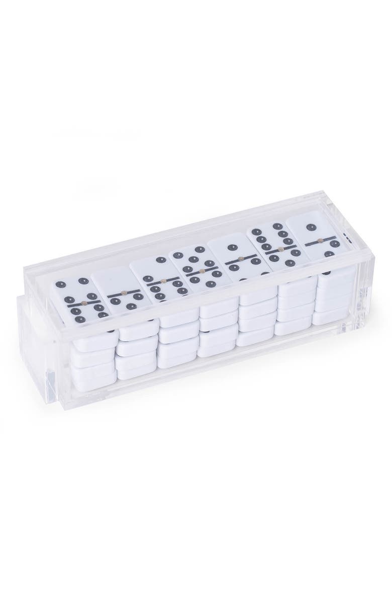 Bey-Berk Acrylic Domino Set, Main, color, White