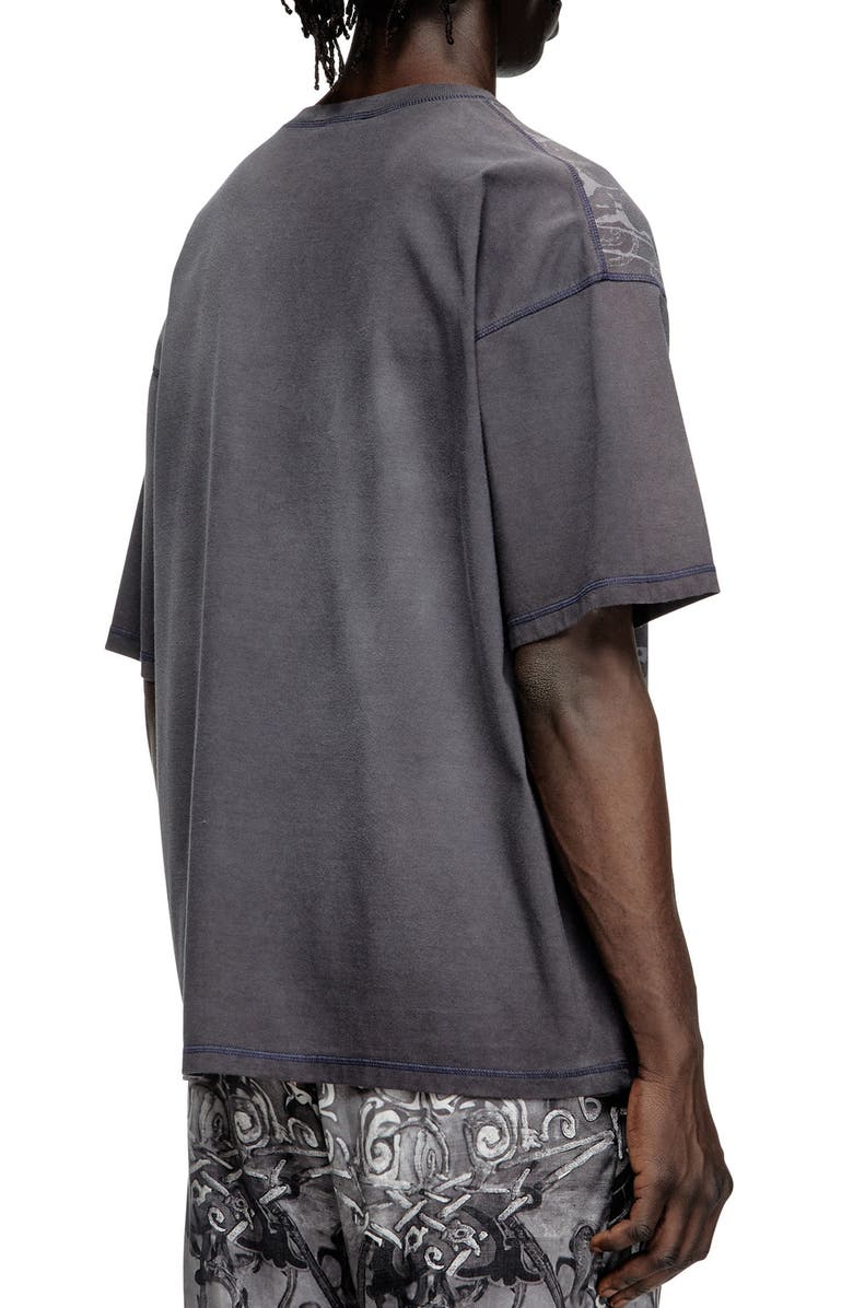 DIESEL<sup>®</sup> T-Boxt-T13 Bleach Print T-Shirt, Alternate, color, Black