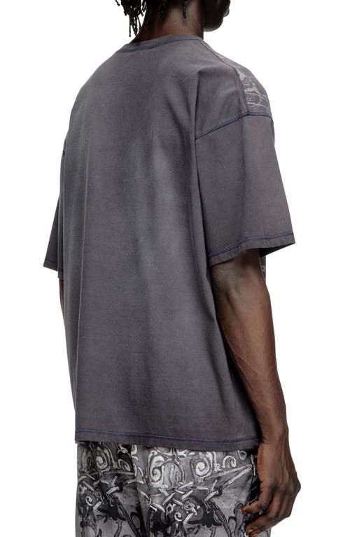 Diesel T-shirt With Tonal Medieval Print