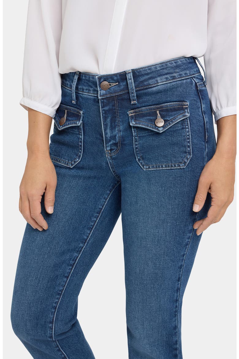 Marilyn Flap Patch Pocket Straight Leg Jeans, Alternate, color, LAKE NOTRE DAME