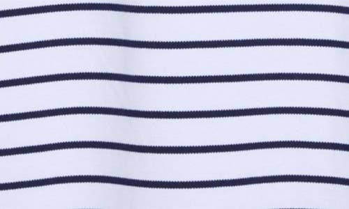 Vineyard Vines Classic Piqué Polo In B.stripe- White/navy