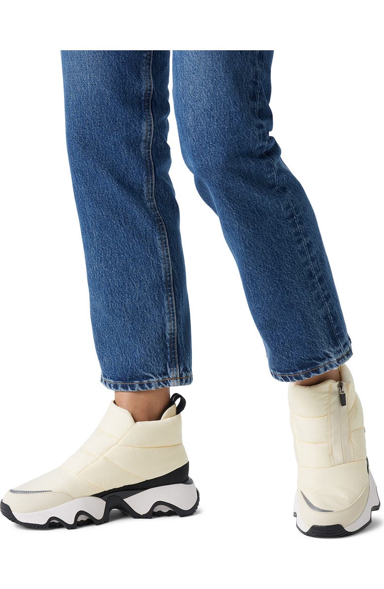 SOREL Kinetic Impact Waterproof Zip Bootie, Alternate, color, Chalk/ Black