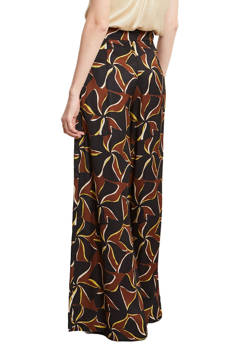 ottod'Ame Viscose Palazzo Trousers, Alternate, color, Brown