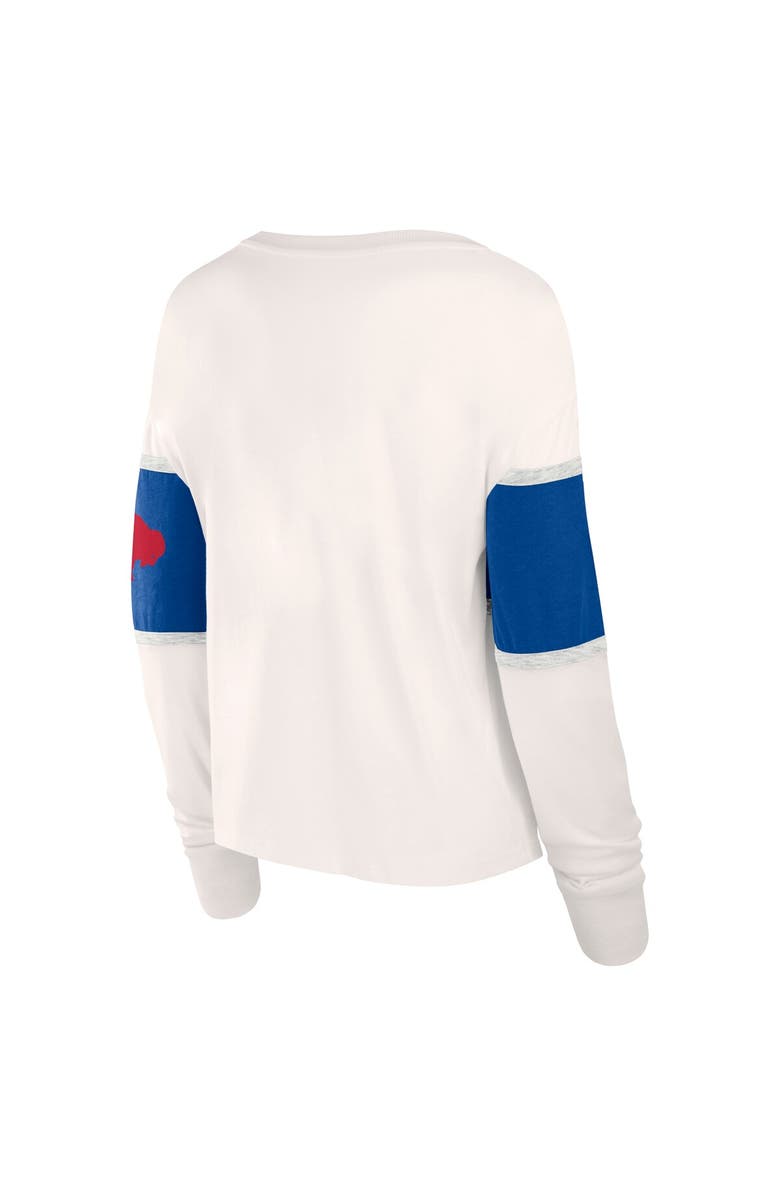 FANATICS Women's Fanatics Cream Buffalo Bills Antique Block Long Sleeve T-Shirt, Alternate, color, 