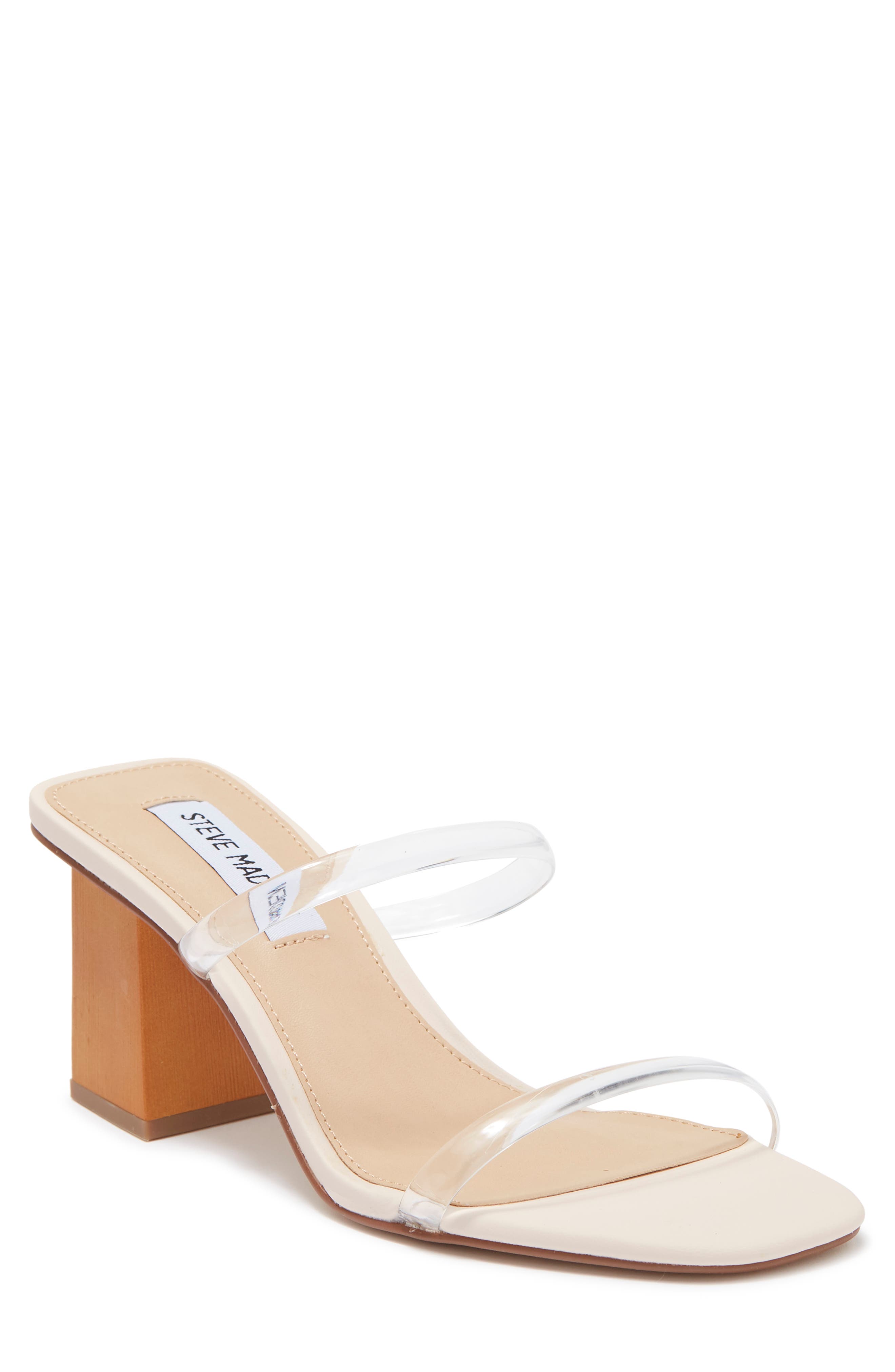 Block Heel Sandal, Main, color, CLEAR