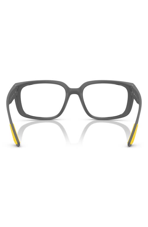 Ray Ban Ray-ban X Scuderia Ferrari 55mm Square Optical Glasses In Matte Grey