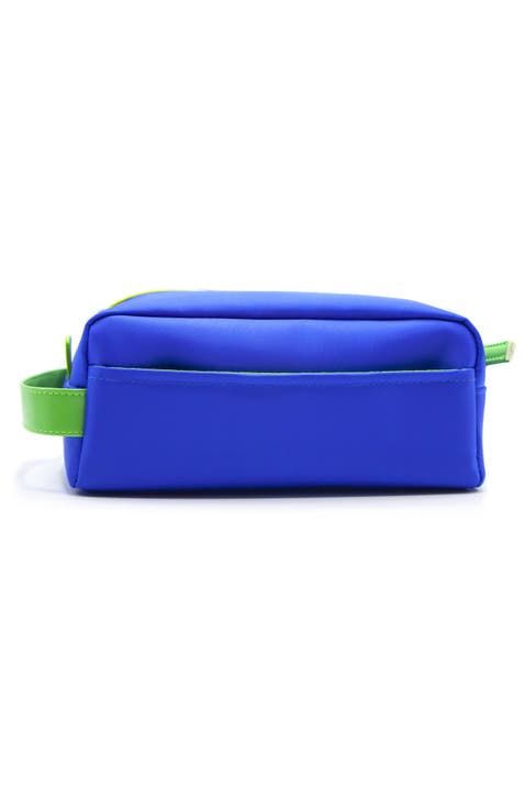 Blue & Lime Green Toiletry Bag