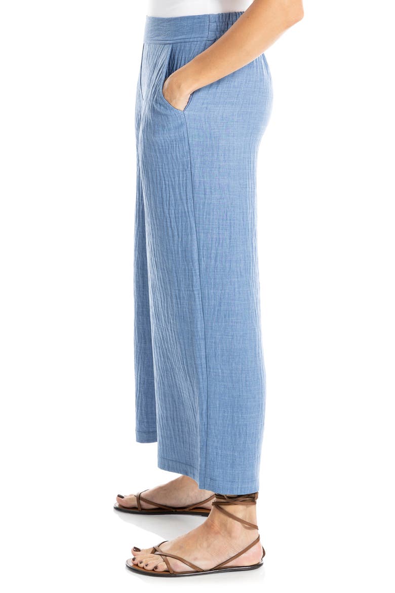 Textured Wide Leg Pants, Alternate, color, H CHAMBRAY