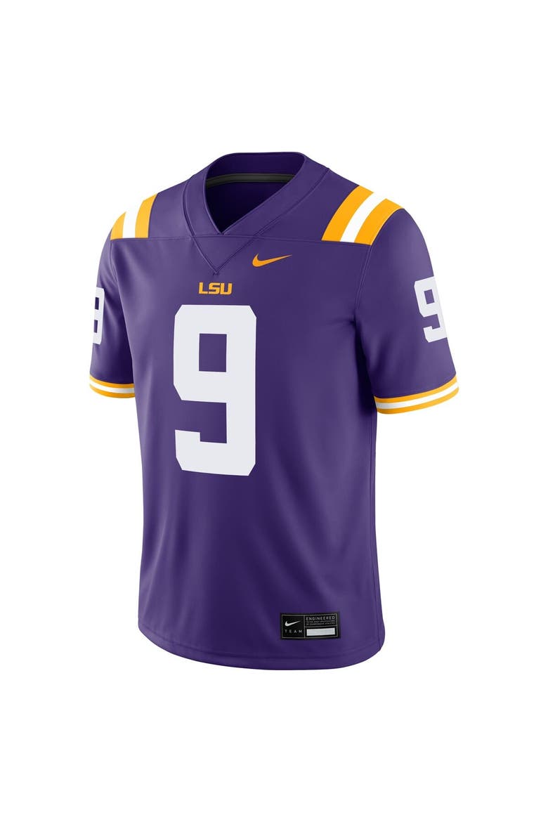 Men's Nike Joe Burrow Purple LSU Tigers "Burreaux" Nameplate Home Game Jersey, Alternate, color, Purple