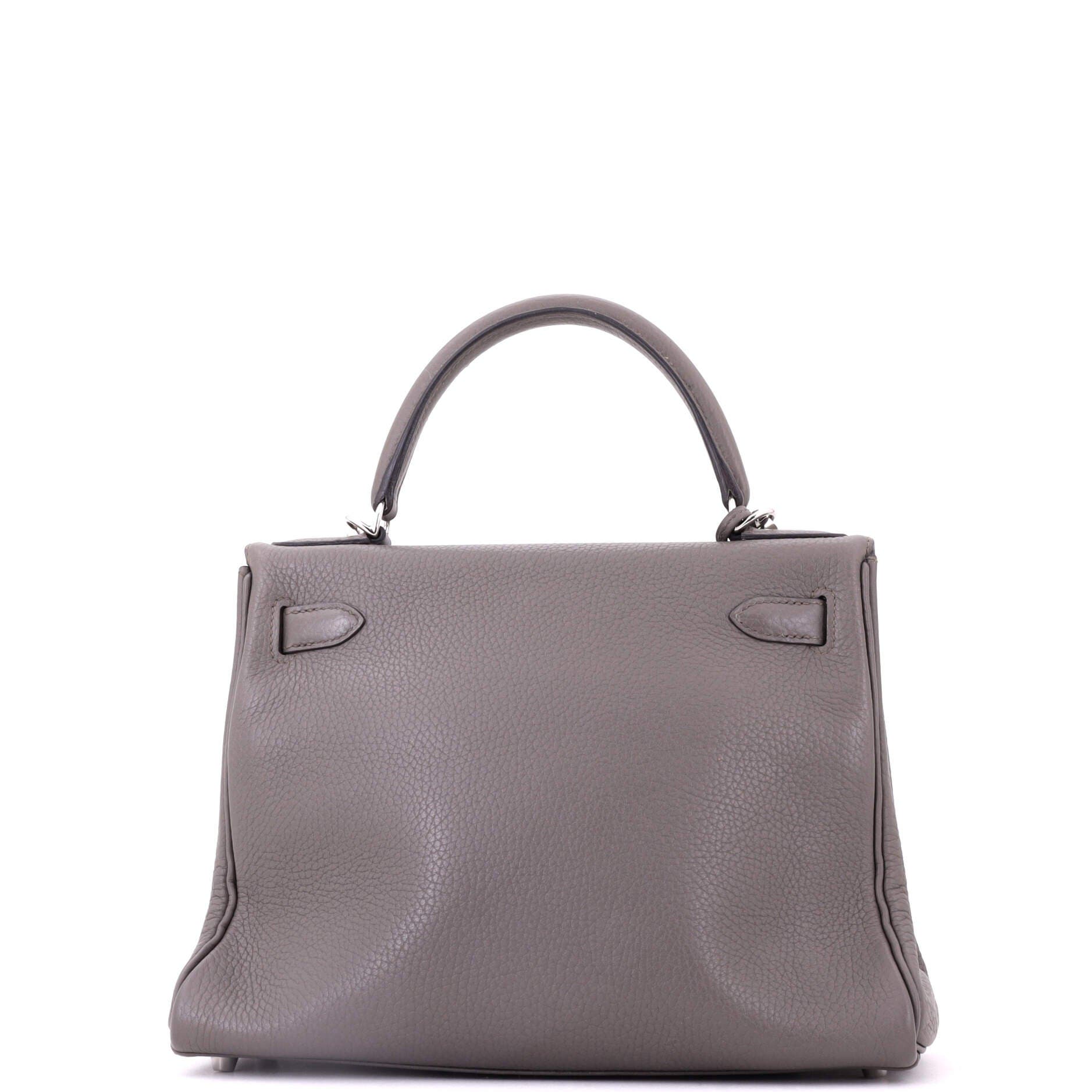 Kelly Handbag Grey Clemence with Palladium Hardware 28, Alternate, color, Grey