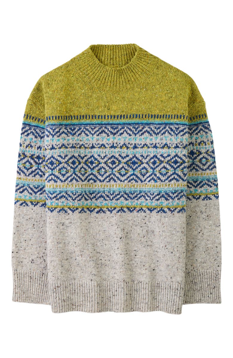 Celtic & Co. Donegal Fair Isle Colblck Sweater, Alternate, color, 