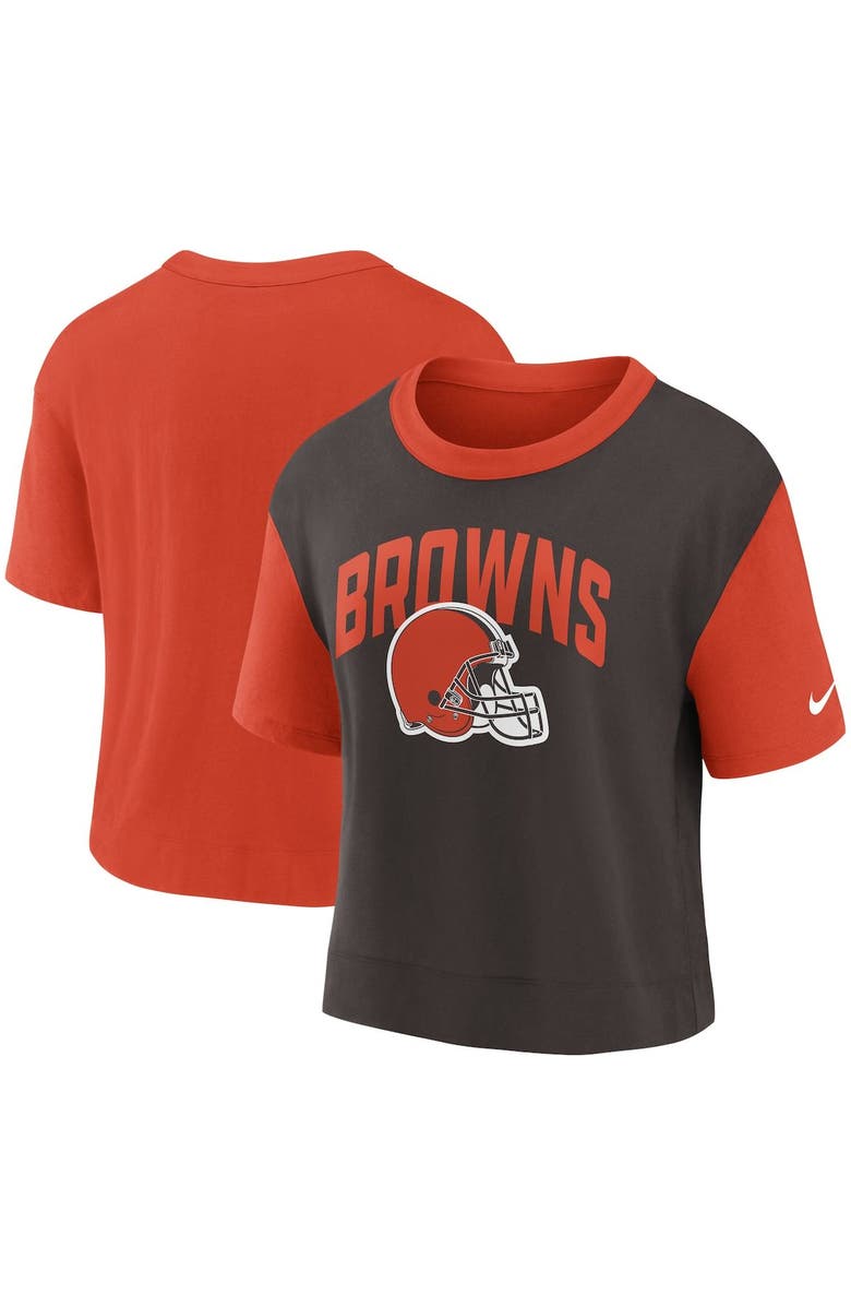Nike Women's Nike Orange/Brown Cleveland Browns High Hip Fashion T-Shirt, Main, color, Orange