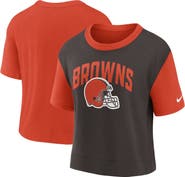 Nike Women's Nike Orange/Brown Cleveland Browns High Hip Fashion T-Shirt