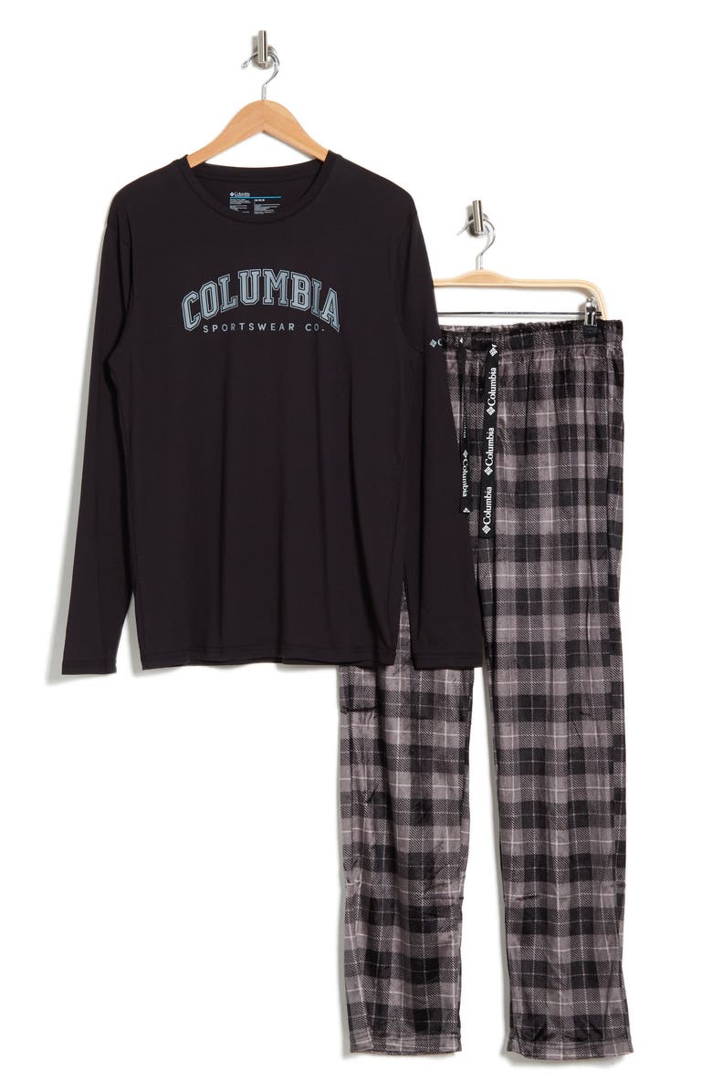 Columbia Long Sleeve T-Shirt & Pants Pajamas, Alternate, color,