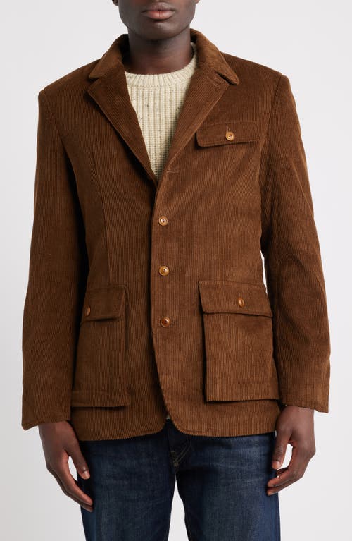 Schott Nyc Weekender Corduroy Blazer In Brown
