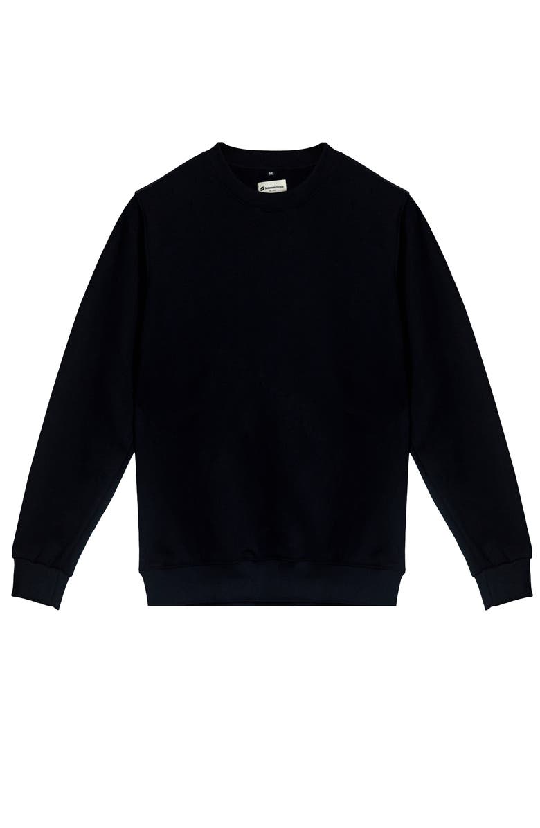 Solomon & Sage Women's Classic Crewneck Sweatshirt, Alternate, color, Black