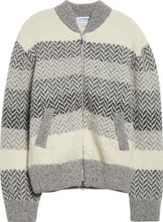 Thom Browne Stripe Herringbone Wool & Mohair Jacket