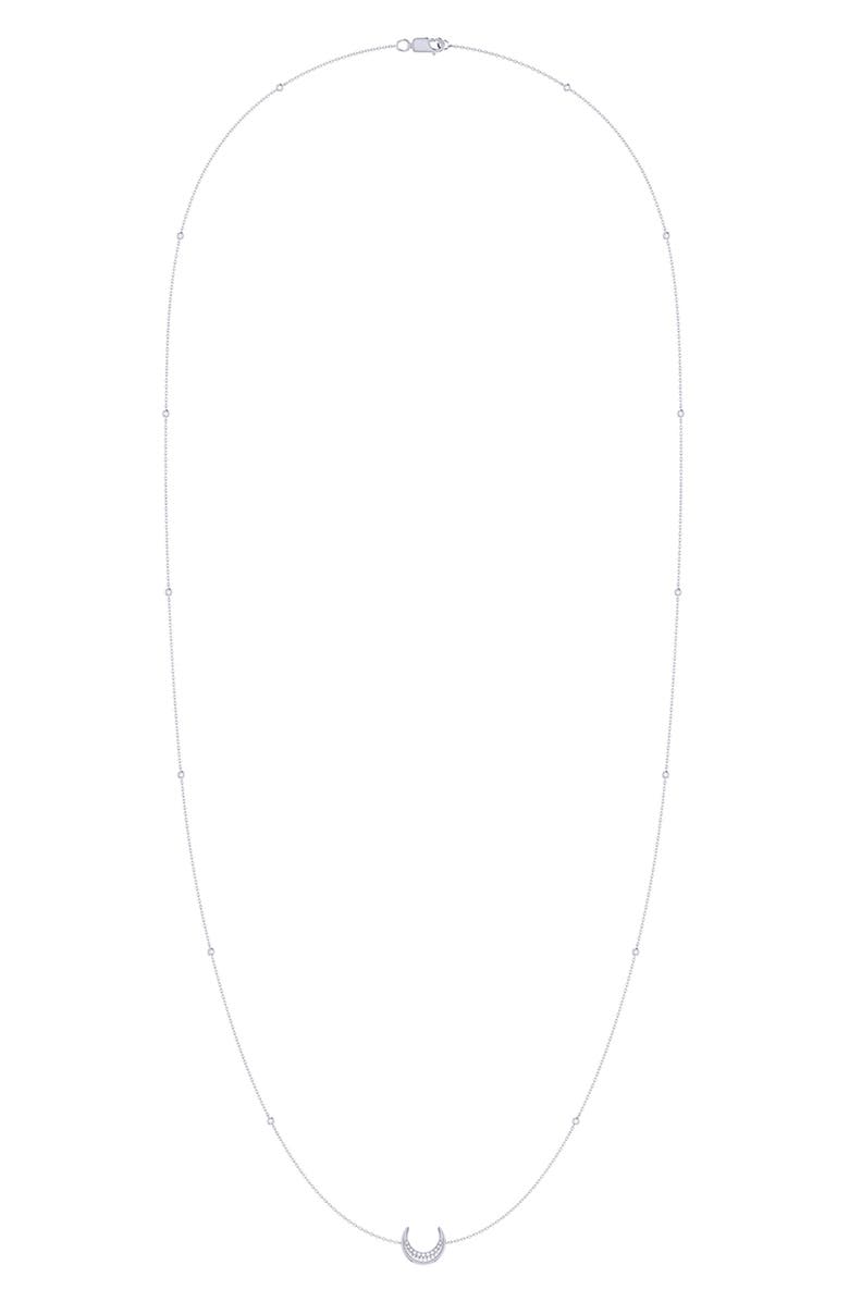 LuvMyJewelry Dreamer Midnight Diamond Pendant Necklace - 0.16ct., Main, color, Silver