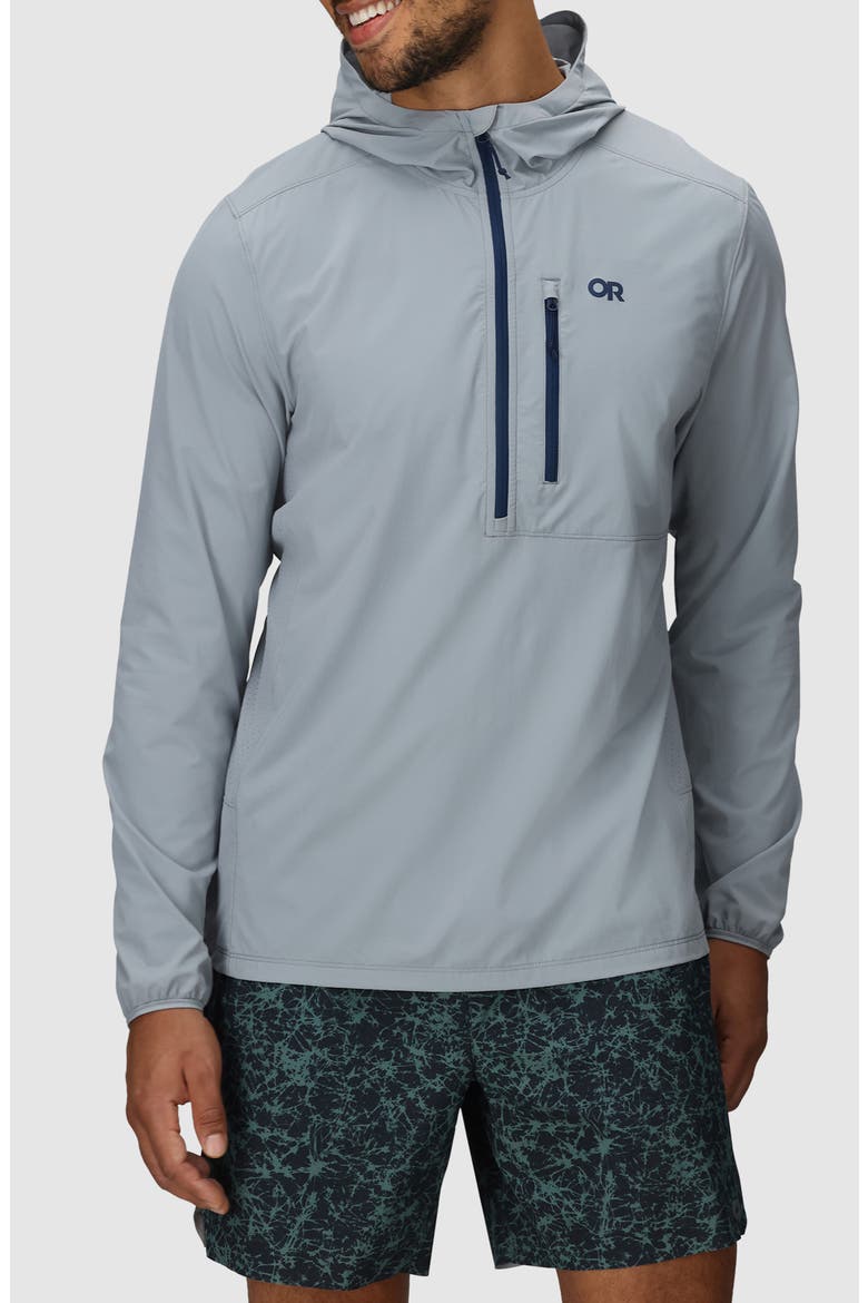 Astroman Air Sun Half Zip Hoodie, Main, color, SLATE