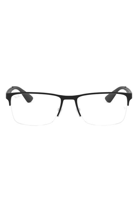 54mm Semi Rimless Rectangular Optical Glasses
