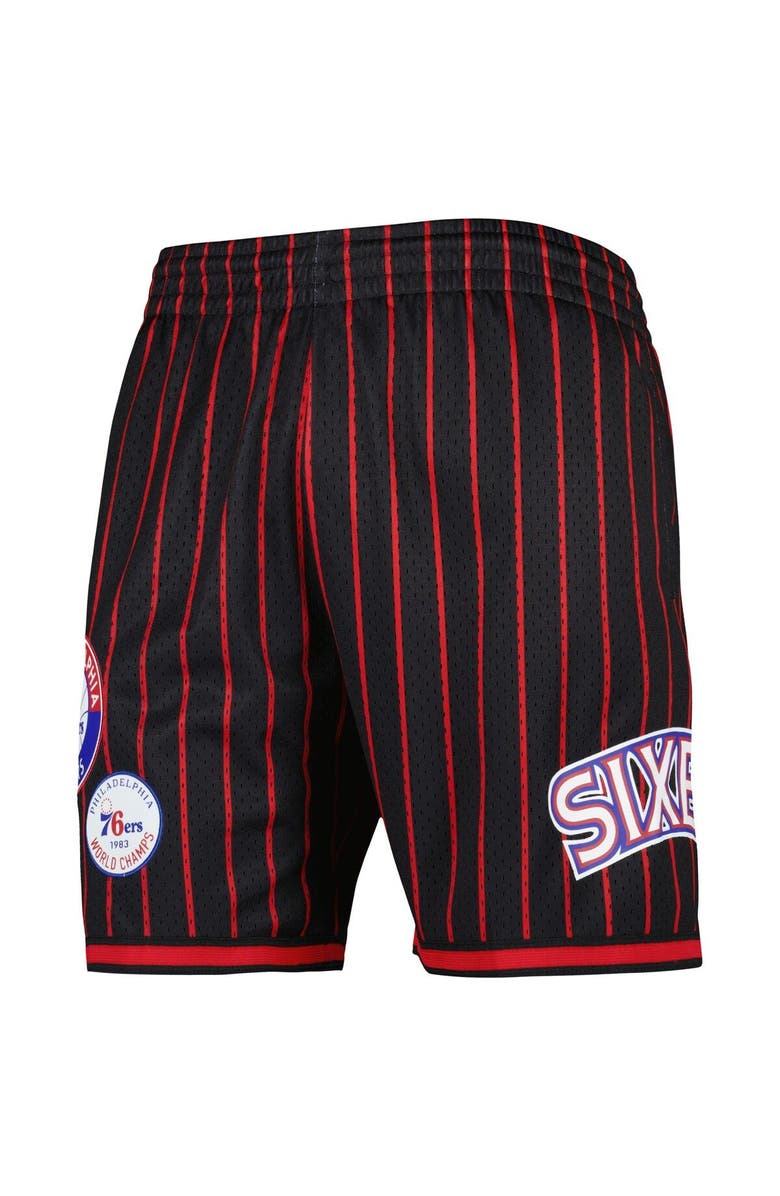 Mitchell & Ness Men's Mitchell & Ness Black Philadelphia 76ers City Collection Heritage Mesh Shorts, Alternate, color, 
