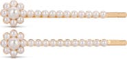 Ettika Faux Pearl Flower Set of 2 Hair Pins
