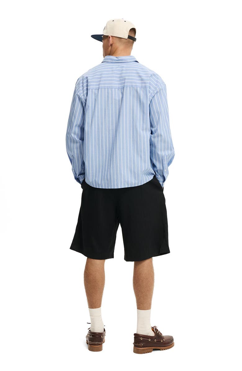 Cotton On Men's Super Baggy Pleated Short, Alternate, color, Black