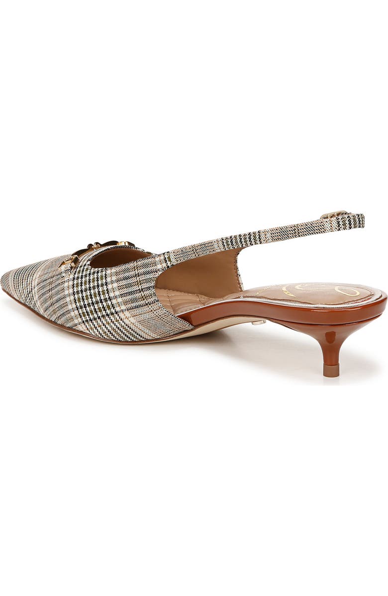 Sam Edelman Farrah Kitten Heel Pointed Toe Slingback Pump, Alternate, color, Oat Multi