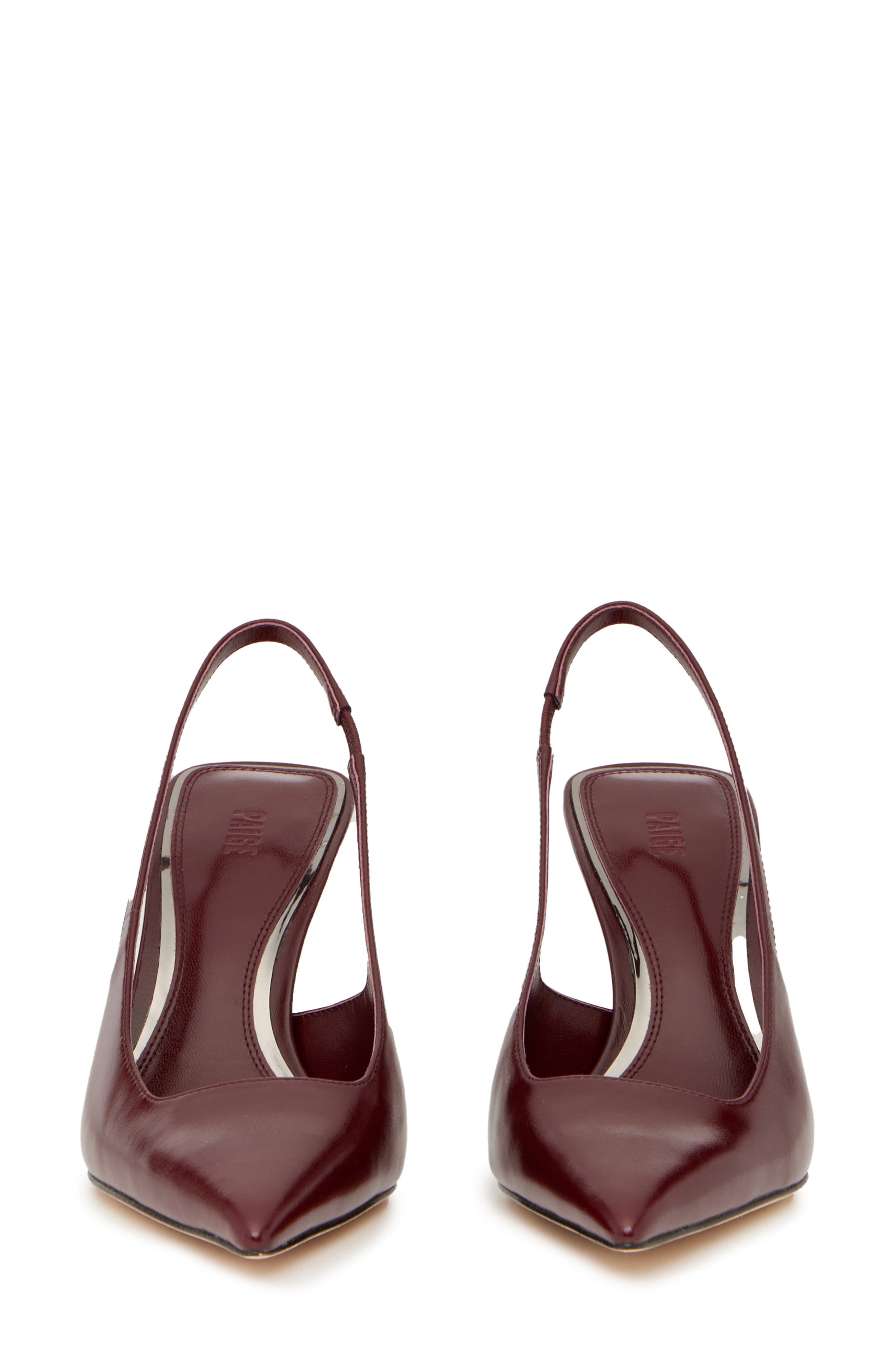 PAIGE Sienna Pointed Toe Slingback Pump, Alternate, color, Cranberry
