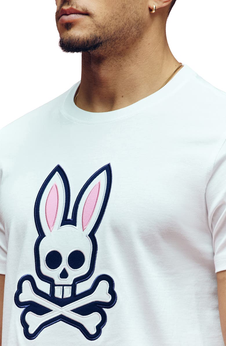 Psycho Bunny Archive Bunny Graphic T-Shirt, Alternate, color, White