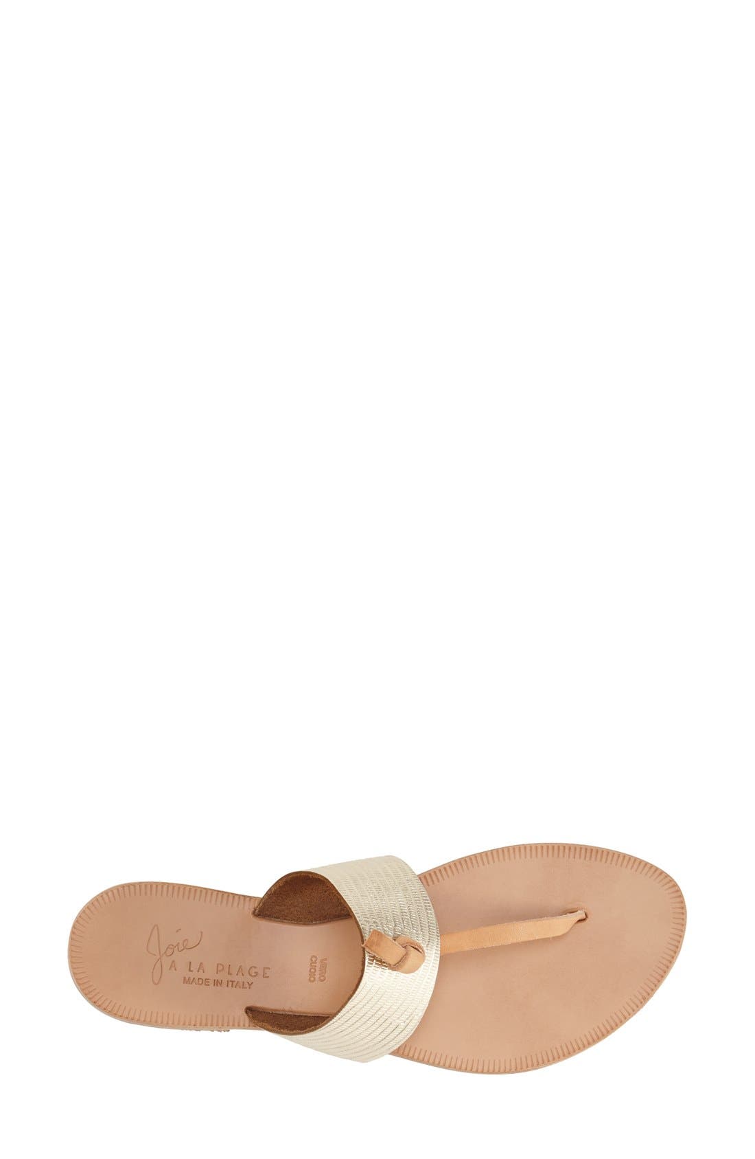 a la Plage 'Nice' Flip Flop, Alternate, color, PLATINUM