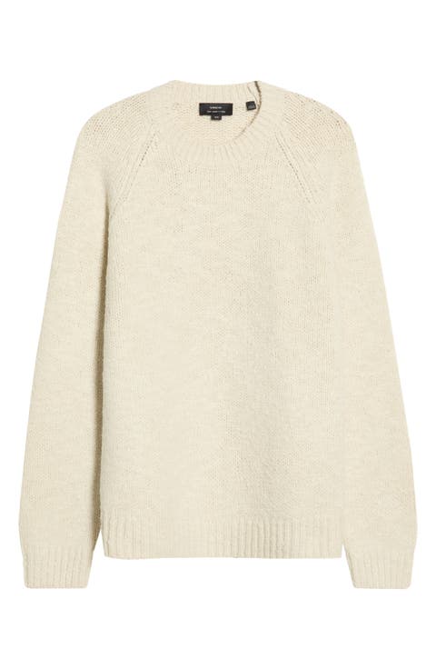 Bouclé Raglan Crewneck Sweater