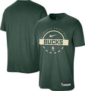 Nike Men's Nike Hunter Green Milwaukee Bucks 2025/26 On-Court Flare Performance Practice T-Shirt