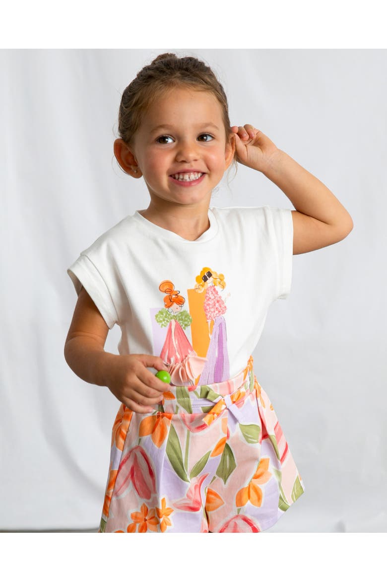 Doll Print T-Shirt, Alternate, color, White