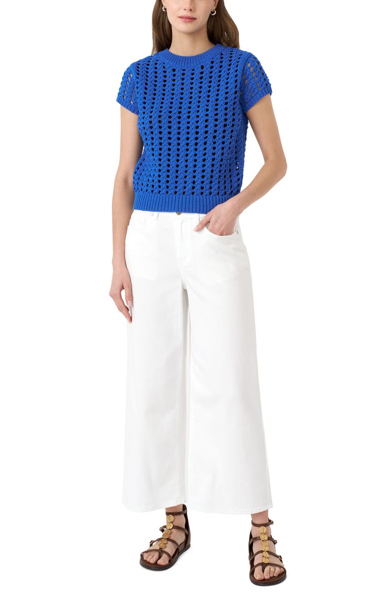 RM Rebecca Minkoff Open Knit Sweater, Alternate, color, Palace Blue