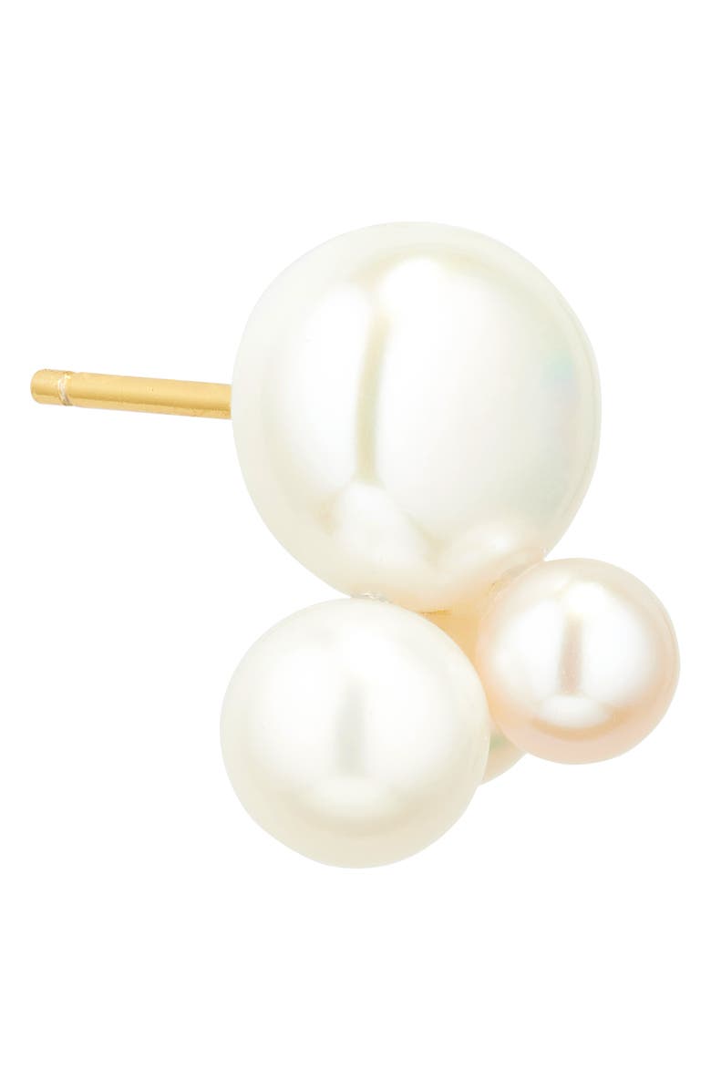 Éliou Cata Freshwater Pearl Cluster Stud Earrings, Alternate, color, White
