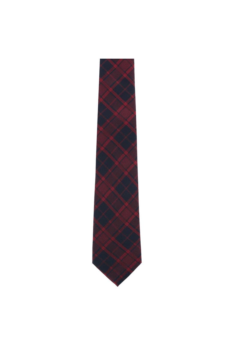 Kincade Red Blackwatch Plaid Silk Necktie, Alternate, color, Red Plaid