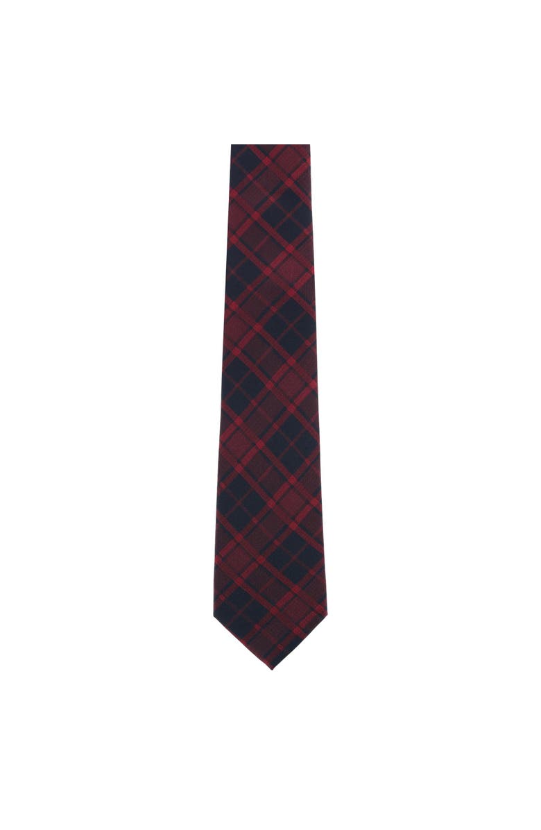 Trafalgar Kincade Red Blackwatch Plaid Silk Necktie, Alternate, color, Red Plaid